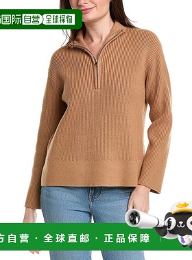 自营English Factory Collared 1/2-Zip Sweater - brown 美国奥