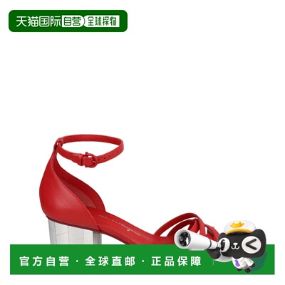 自营salvatore ferragamoFlor 55 Heel Sandals - red 美国奥莱直