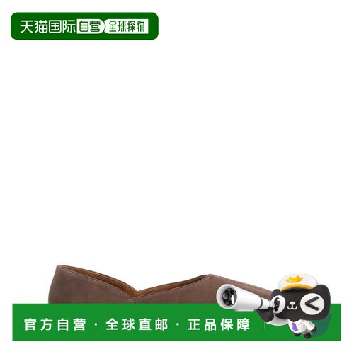 自营khaiteBrown Pointed Calf Leather Flats - grey 美国奥莱直