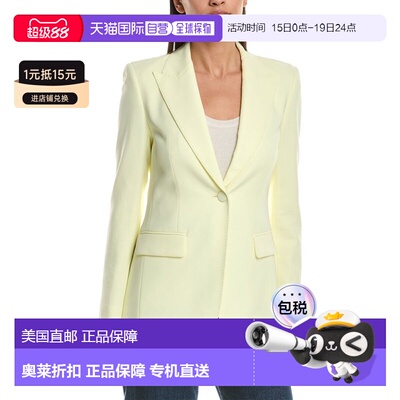 自营Lafayette 148 New York Peak Lapel Blazer - yellow 美国奥