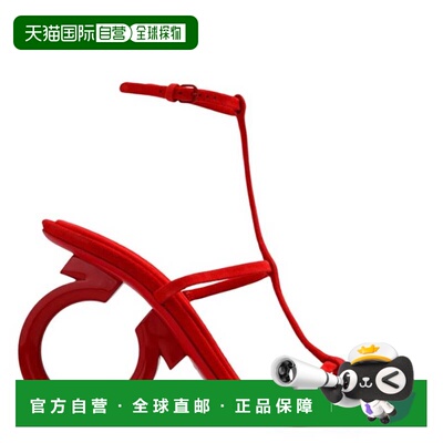 自营salvatore ferragamo菲拉格慕红色Elina T-Scap Gancini凉鞋-