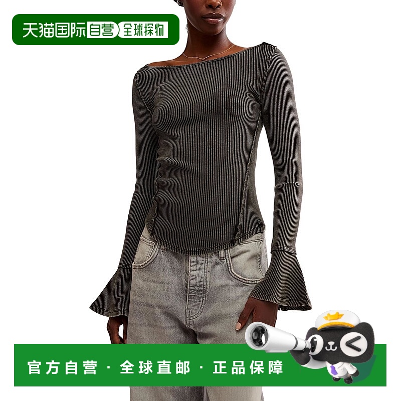 自营Free People Women's Soul Sister Layering Top, Black - bl