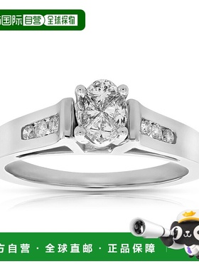 自营vir jewels0.60 克拉钻石订婚戒指 14K 白金婚礼新娘 - 白色