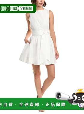 自营Milly Draped Poplin Mini Dress - white 美国奥莱直发