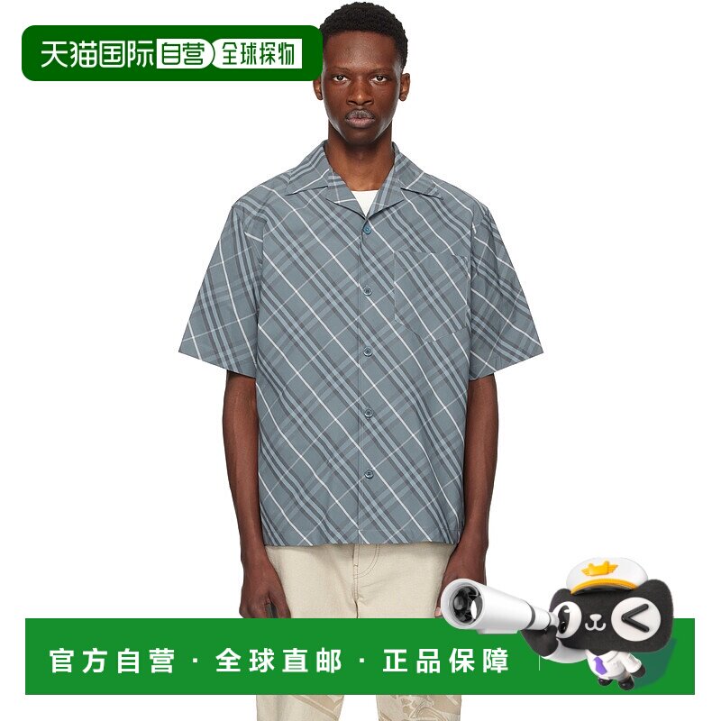 1h可退 香港直邮潮奢 Burberry 巴宝莉 男士 海军蓝 Relaxed Fit