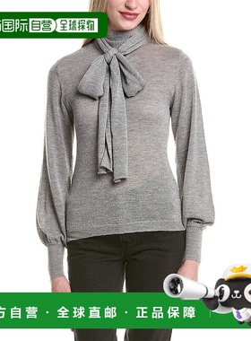 自营Autumn Cashmere Shimmer Ascot Neck Cashmere & Silk-Blend