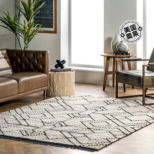 nuLOOM Carlina Modern Geometric Soft Shag Fringe Area Rug -