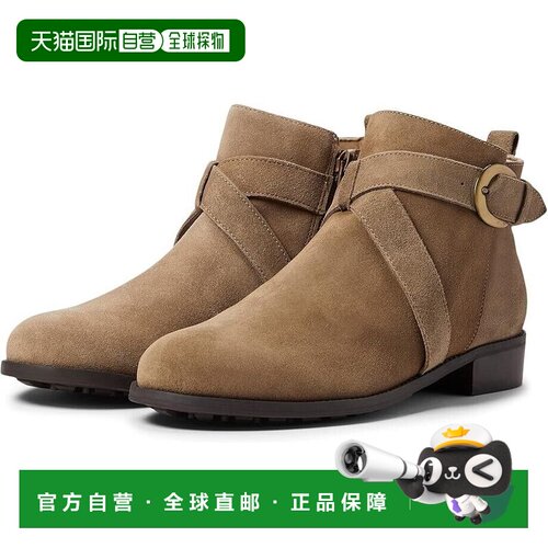 自营Walking Cradles Kellen Boots女式美国7号灰褐色绒面脚踝拉K