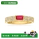 ross 14kt simons罗斯 自营 西蒙斯鲁比和 黄金钻石戒指 红色