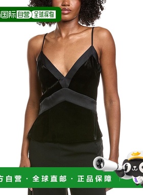 自营Ramy Brook Otis真丝混纺上衣-黑色 美国奥莱直发吊带背心