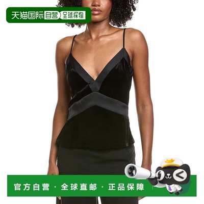 自营Ramy Brook Otis真丝混纺上衣-黑色 美国奥莱直发吊带背心