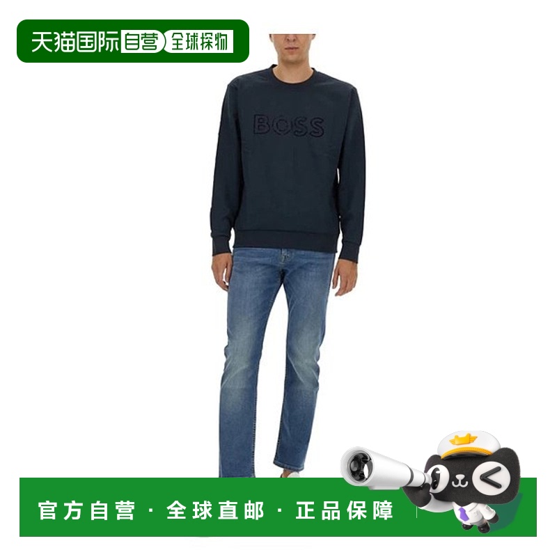 自营 Hugo Boss Men's Soleri 60 Crewneck Tonal Logo Sweatshir