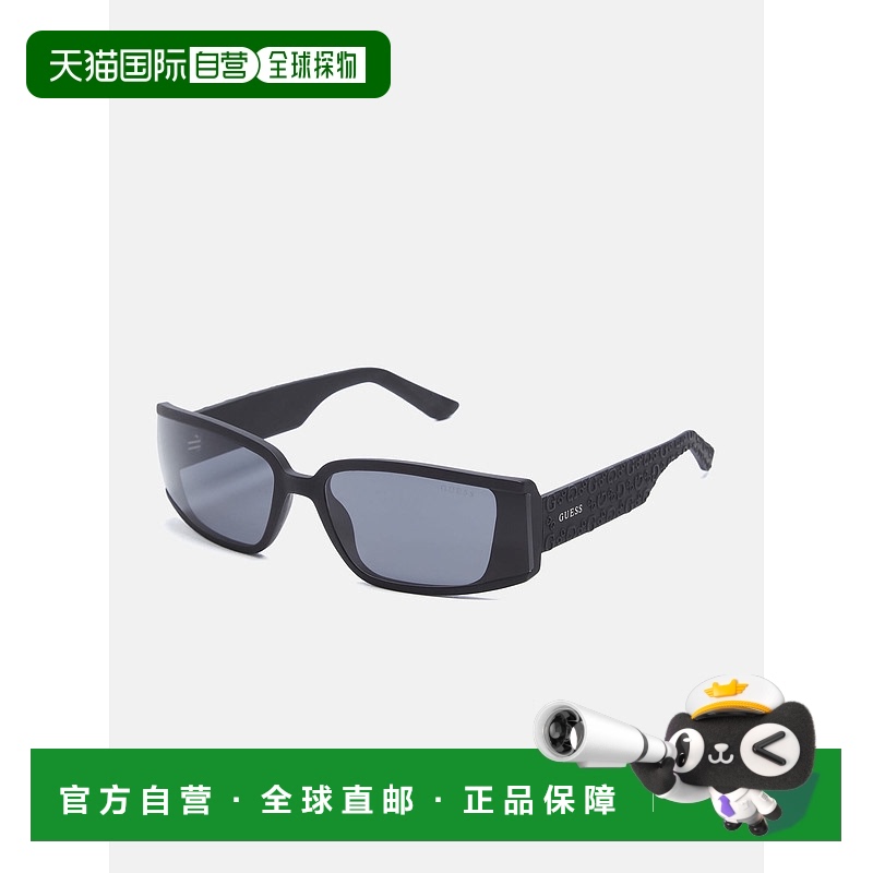 自营 guess矩形花押字太阳镜 - 黑色 美国奥莱直发