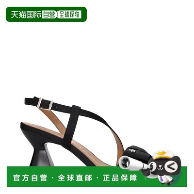 自营Ganni Fabric Stiletto Heels Women's Sandals - black 美国