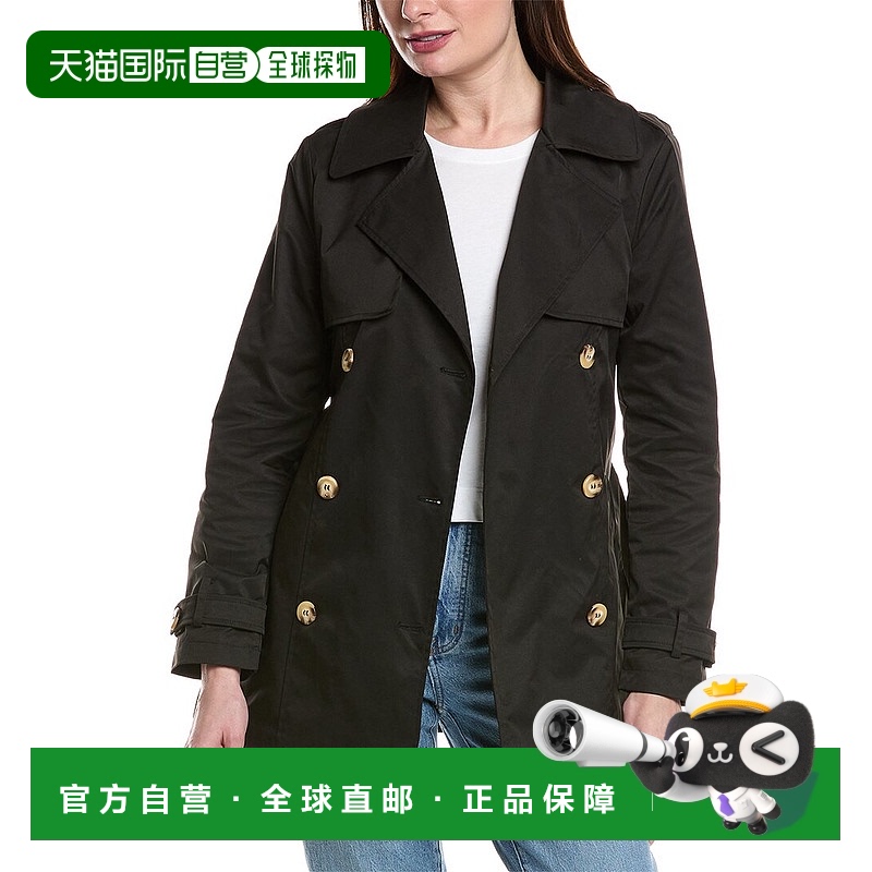 自营 NOIZE Amira风衣-黑色 美国奥莱直发