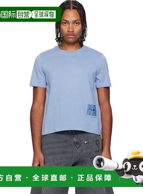 1h可退 香港直邮潮奢 J.W. Anderson 男士 蓝色 Mini Graphic T