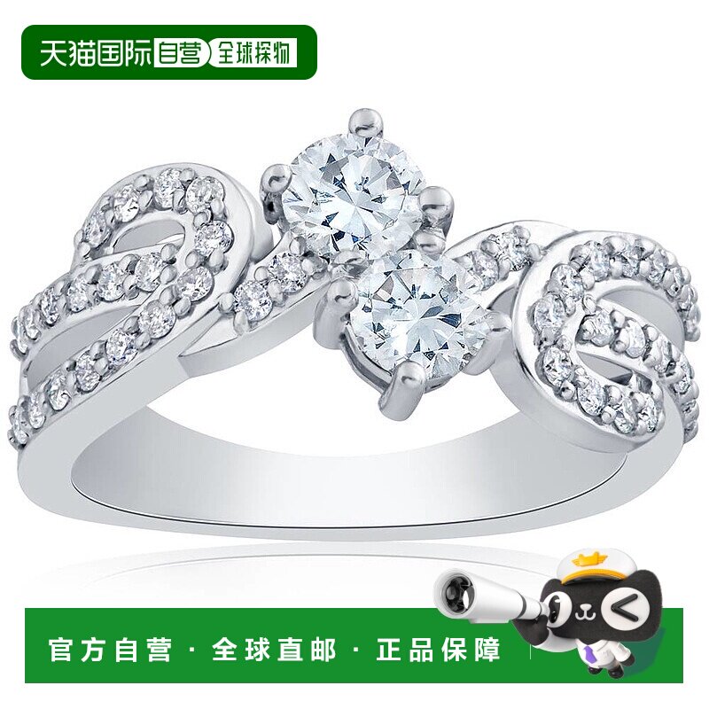 自营 pompeii31 克拉钻石 Forever Us 2 石订婚周年纪念单石戒指