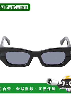 自营 off-white米白色Belleville猫眼太阳镜-黑-深灰色 美国奥莱