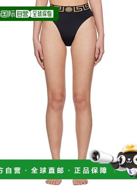 1h可退 香港直邮潮奢 versace 范思哲 女士 黑色 Greca Border 比