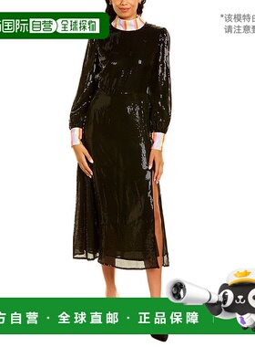 自营 Olivia Rubin Amelie 亮片中长早秋新款连衣裙 黑色 美国奥