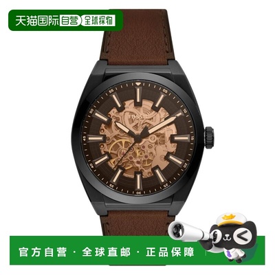 自营Fossil Men's Everett Brown Dial Watch - brown 美国奥莱直