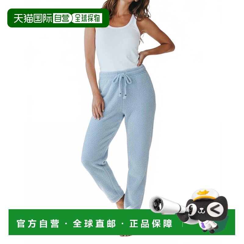 自营polCozy Textured Jogger Pants In Light Blue - light blue