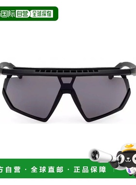 自营 adidas阿迪达斯SP0029-H盾牌太阳镜-黑色-深灰色 美国奥莱直