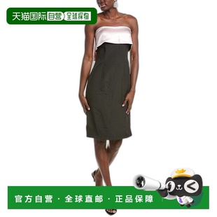 自营 Rene Ruiz 无肩带米卡多 & 绉纱鸡尾酒礼服 - 粉色 美国奥莱