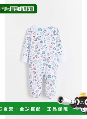 自营babycottonsBouncy Zip Footed Pajama - full-print 美国奥