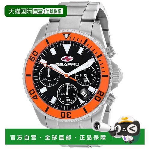 自营Seapro Men's Black dial Watch - black 美国奥莱直发