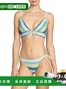 自营Robin Piccone Lyra Over Shoulder Bikini Top Women's  Blu