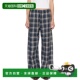 ERL11P013 1h可退 女士 香港直邮潮奢 海军蓝格纹长裤 Erl