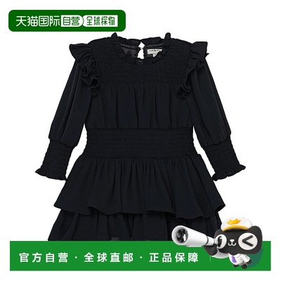 自营 Habitual 褶饰腰部连衣裙 - 黑色 美国奥莱直发