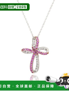 自营Suzy Levian Sterling Silver Pink & White Sapphire & Diam