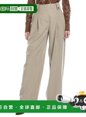 自营NANUSHKA Jenci Wide Leg Silk-Blend Trouser - brown 美国