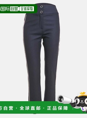 自营Jonathan Simkhai Navy Blue Side Stripe Gabardine Trouser