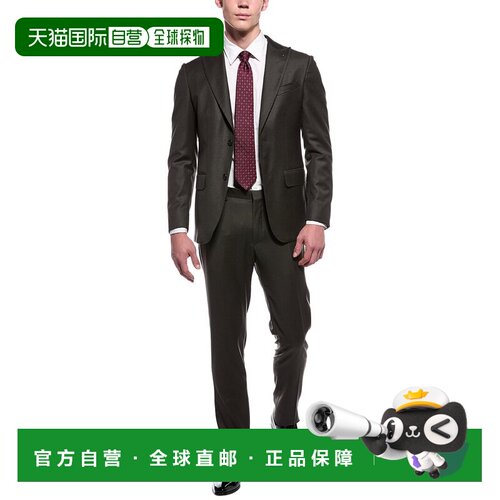 自营Corneliani 2pc羊毛西装-灰色 美国奥莱直发
