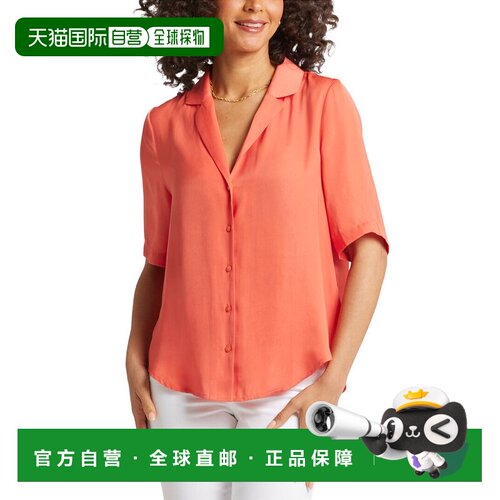 自营NYDJ Gabrielle衬衫-红色 美国奥莱直发