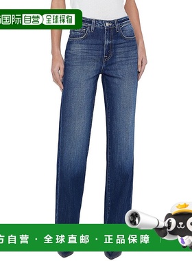 自营 L'AGENCE Jones高层炉管牛仔裤-蓝色直筒裤 美国奥莱直发