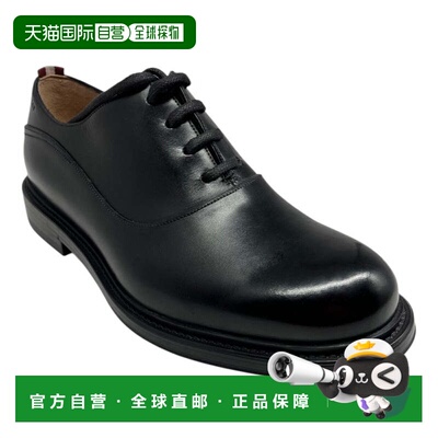 自营 Bally Nilder 6239817 Black Calf Leather Oxford Shoes -