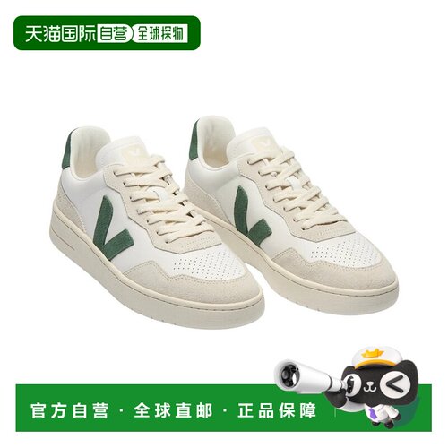 自营VEJA V-90 Leather & Suede Sneaker - white 美国奥莱直发