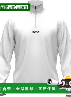 自营Hugo Boss Men's White Sweat 1 Half Zip Sweatshirt - whit