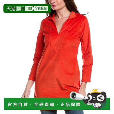 自营 Sail to Sable Baby Corduroy Classic Tunic Dress - red