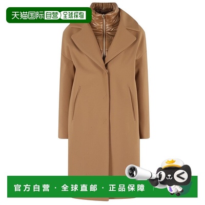 自营herno驼色羽绒服，带背带-棕色 美国奥莱直发
