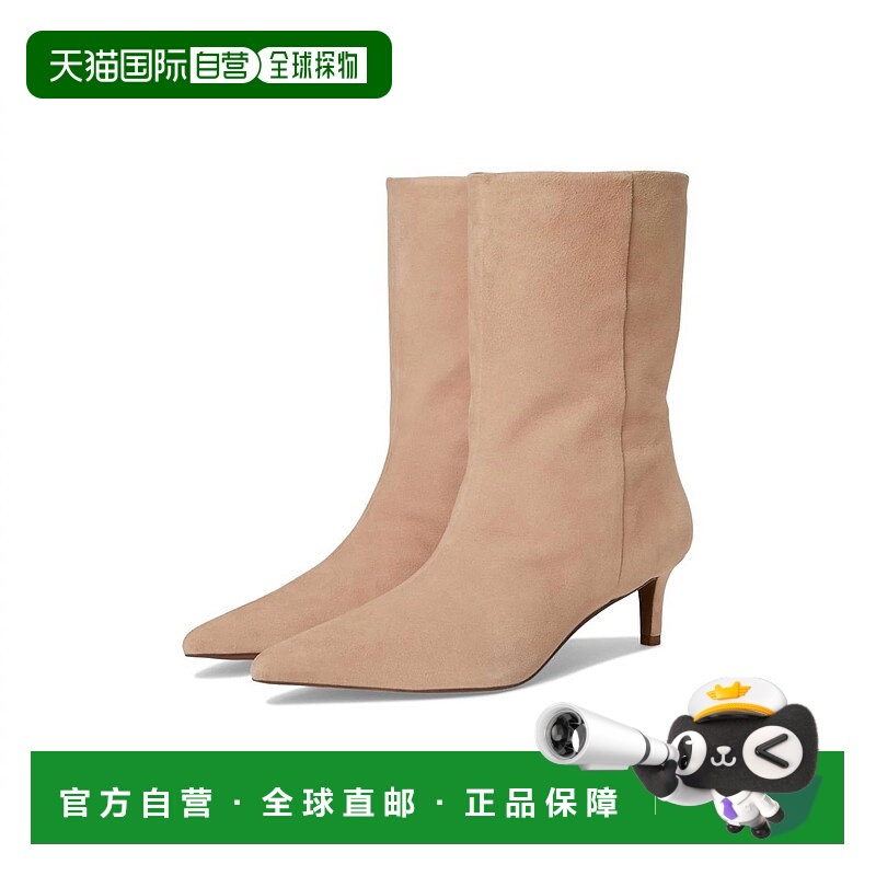 自营 seychelles女式颠覆性高跟靴，浅黄色绒面革 美国奥莱直发