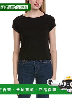 自营Chaser Pointelle Knit加布里埃尔T恤-黑色 美国奥莱直发