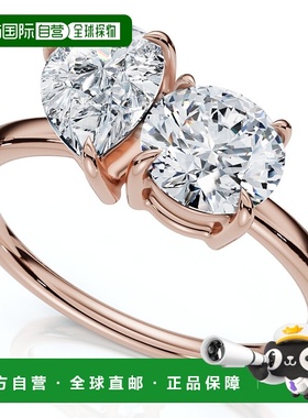 自营pompeii31 1/2Ct Round and Pear Toi et Moi Diamond Ring 1