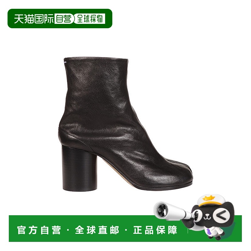 自营maison margiela柔软皮革脚踝靴，标志性分趾设计，鞋跟8厘米