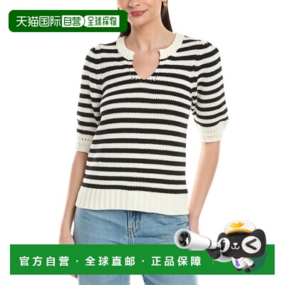 自营Michael Stars Rosanna Stripe Sweater - black 美国奥莱直