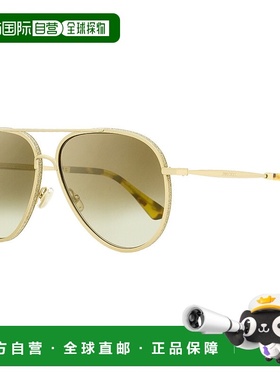 自营Jimmy Choo Women's Aviator Sunglasses Triny/S J5GJL Gold